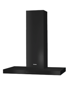 PUR 98 W Negro mate Miele Campana extractora de pared, 90 cm, CleanCover para una limpieza fácil en 