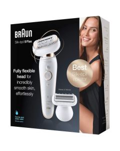 Braun Silk-épil 9 81688635 depiladora 40 pinzas Blanco, Oro